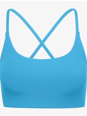 CRZ YOGA Light Blue Cross-Back Seamless Sports Bra